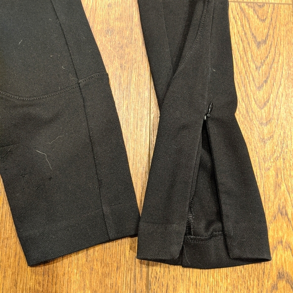 Express black trouser leggings with zip flare size 2 - Picture 3 of 6